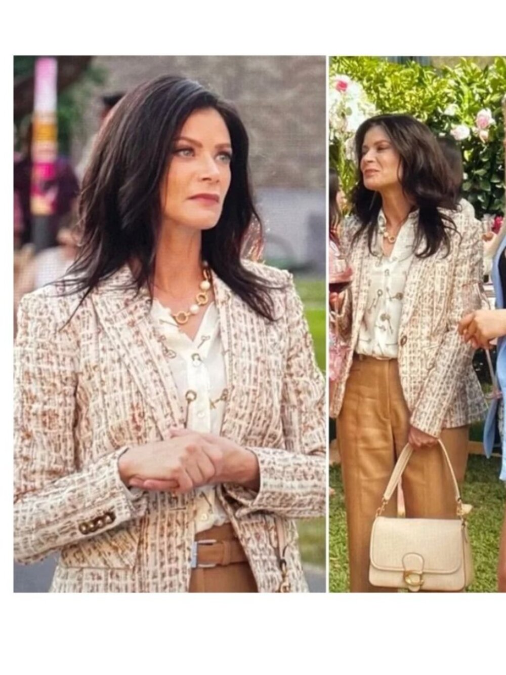 VERONICA BEARD Tweed Cutaway Dickey Jacket Blazer